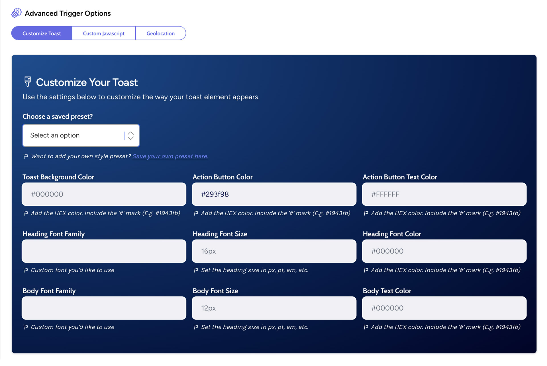 Customize Your Toast UI